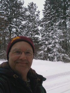 On the x-country ski trail at Pine Point